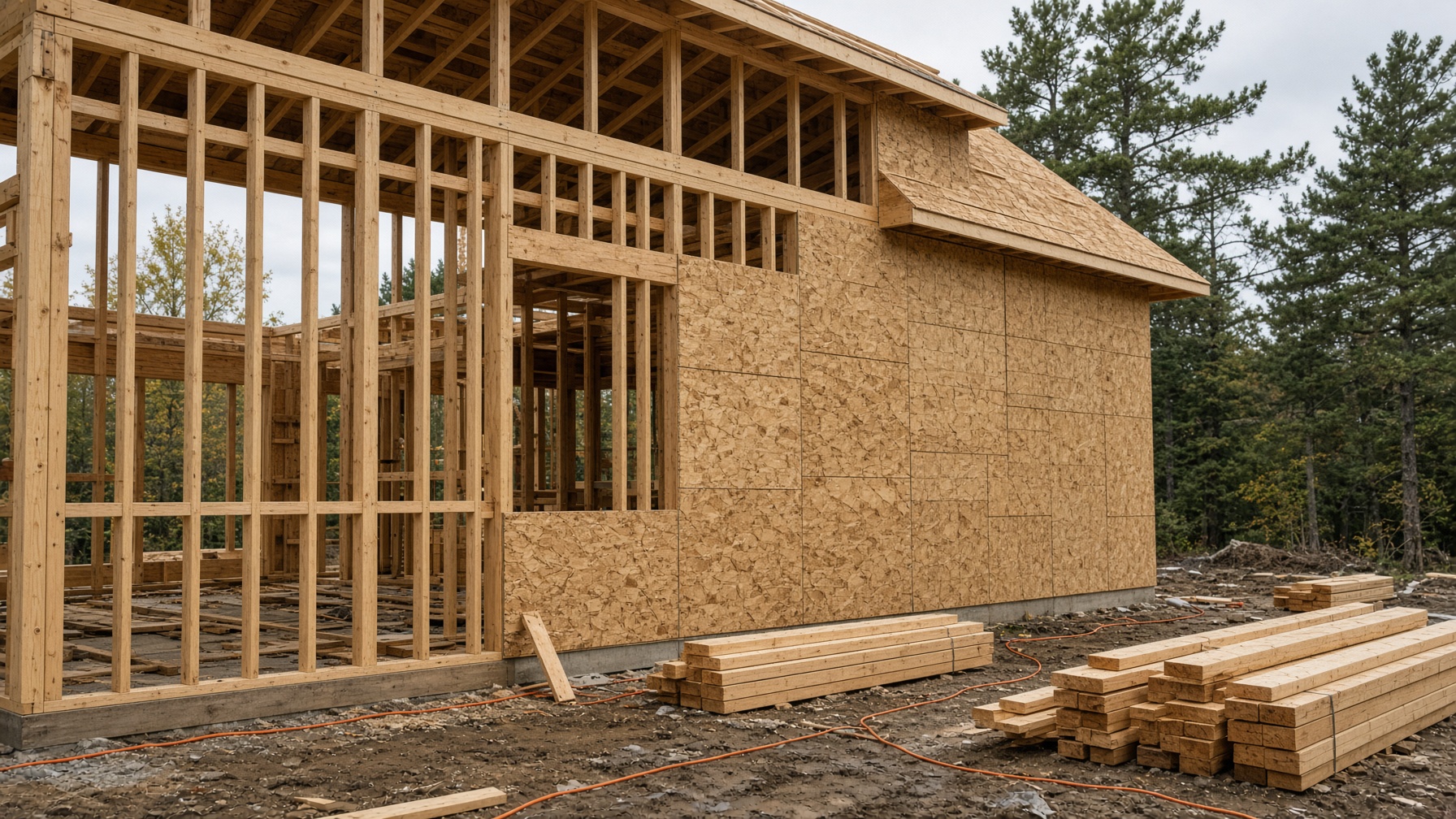 Framing a custom home